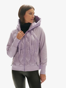 Holden - W DOWN ZIP HOODIE - DIGITAL LAVENDAR - 女装 - 上衣 - 紫色