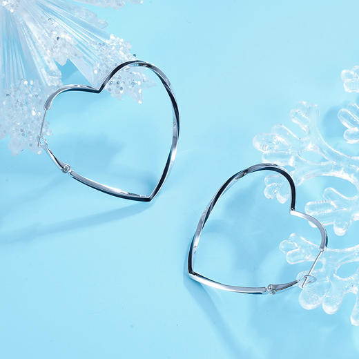 子佩集S925银【心意】耳圈【Y-9346109】爱心2212 商品图1