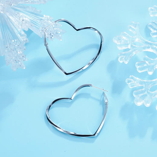 子佩集S925银【心意】耳圈【Y-9346109】爱心2212 商品图2