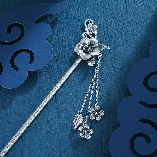 子佩集S999银【灼春融】发簪【VA16】仿古2212 商品图6