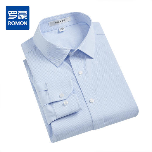 【100棉 成衣免烫】罗蒙长袖衬衫男士正装商务通勤职业装抗皱衬衣 商品图4