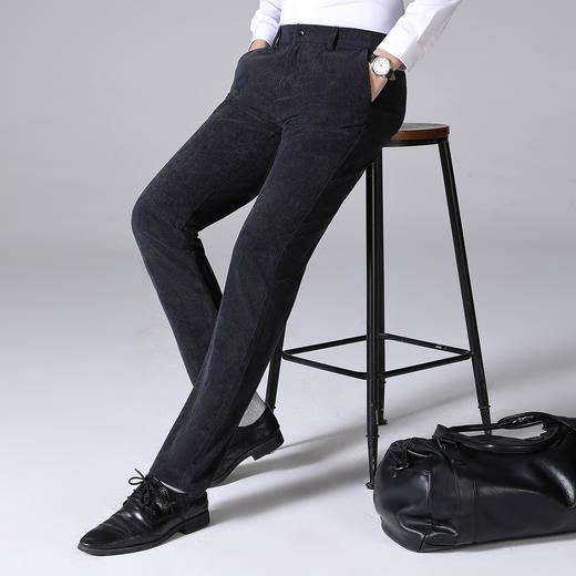 罗蒙秋冬厚款灯芯绒休闲裤男士时常百搭商务休闲长裤子 商品图8