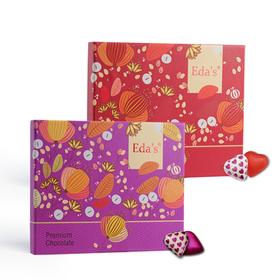意大利艾达的世界精选牛奶巧克力制品180g 红色/紫色礼盒浪漫心形牛奶巧克力 040250/040282