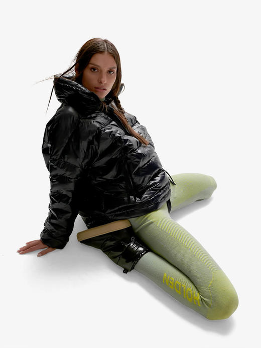 Holden - W DOWN ZIP HOODIE - BLACK - 女装 - 上衣 - 黑色 商品图1