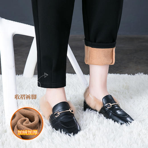 HSS2393A加绒加厚哈丁裤2022冬季新款中年妈妈裤子女士高腰弹力保暖小脚裤 商品图3