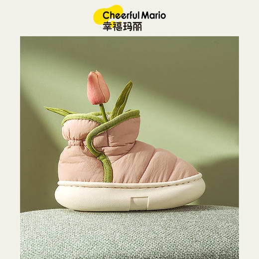 【儿童羽绒雪地靴】秋冬防寒厚底保暖加厚雪地靴子 防水室外宝宝加高护脚棉鞋包跟鞋 商品图2