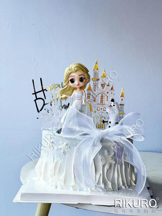 【艾莎&雪宝】鲜果奶油蛋糕 商品图0