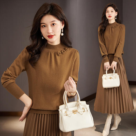 年轻妈妈羊毛衫100纯羊毛中领打底衫厚内搭CC-52-YM863 商品图2