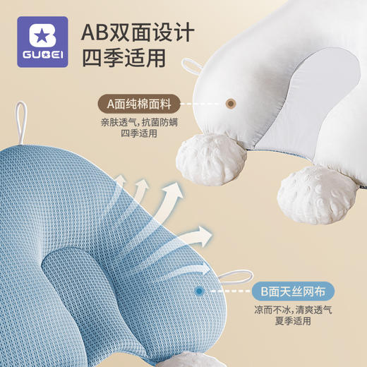 【科学五大分区 安抚无惊扰 成就安稳睡眠】秋冬婴儿定型枕神器新生宝宝安抚枕头睡觉矫正头型防偏头婴儿枕头 商品图3