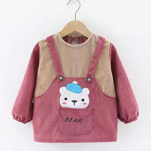 【水晶绒防水罩衣 健康面料呵护宝宝娇嫩肌肤】儿童罩衣防水长袖反穿衣宝宝吃饭衣围裙棉小孩罩衣婴儿围兜护衣 商品图14