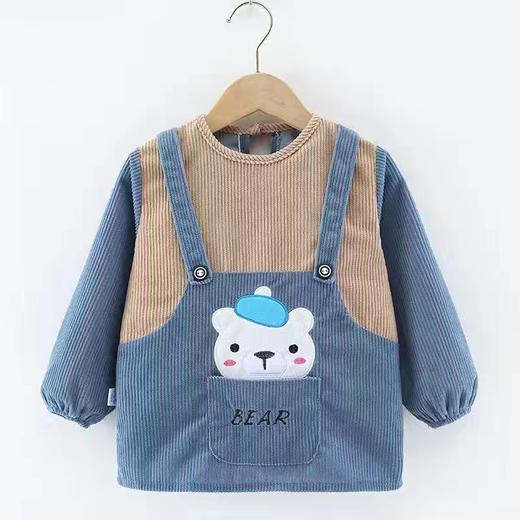 【水晶绒防水罩衣 健康面料呵护宝宝娇嫩肌肤】儿童罩衣防水长袖反穿衣宝宝吃饭衣围裙棉小孩罩衣婴儿围兜护衣 商品图10