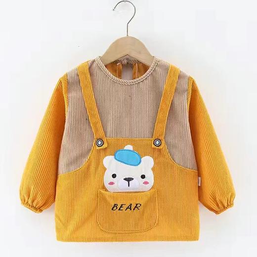 【水晶绒防水罩衣 健康面料呵护宝宝娇嫩肌肤】儿童罩衣防水长袖反穿衣宝宝吃饭衣围裙棉小孩罩衣婴儿围兜护衣 商品图12