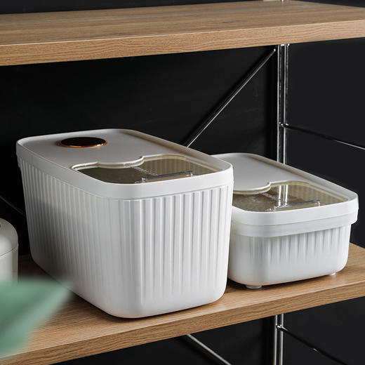 【大号20斤收纳米桶】厨房轻奢家用大容量防虫防潮米桶 密封米缸面粉杂粮大米装米箱 商品图3