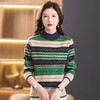 半高领提花条纹毛衣内搭冬季厚款针织打底衫洋气CC-NN-2249 商品缩略图2