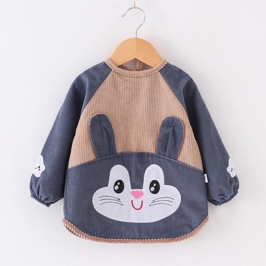 【水晶绒防水罩衣 健康面料呵护宝宝娇嫩肌肤】儿童罩衣防水长袖反穿衣宝宝吃饭衣围裙棉小孩罩衣婴儿围兜护衣 商品图1