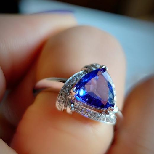 18k镶嵌坦桑石戒指 商品图0