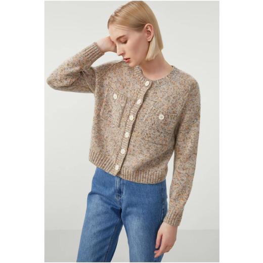 3楼珍贝圆领袋饰女开衫 商品图1