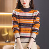 半高领提花条纹毛衣内搭冬季厚款针织打底衫洋气CC-NN-2249 商品缩略图4