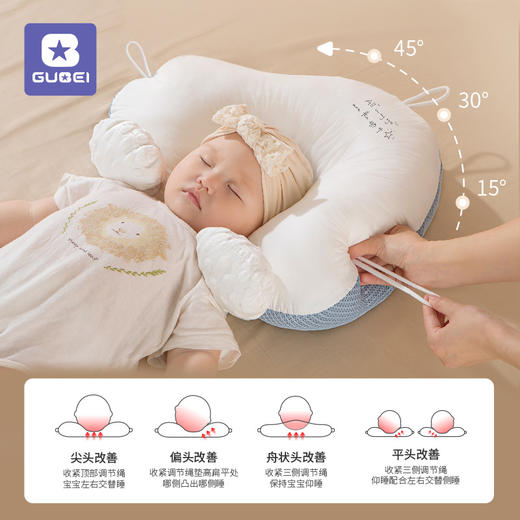 【科学五大分区 安抚无惊扰 成就安稳睡眠】秋冬婴儿定型枕神器新生宝宝安抚枕头睡觉矫正头型防偏头婴儿枕头 商品图2