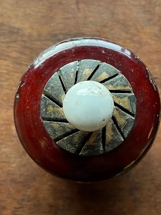 红漆楠木镂空铜盖香瓶，顺丰包邮 商品图2