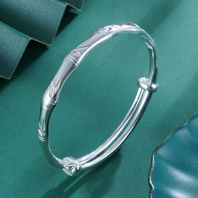 子佩集S999银【芳年】手镯【ZCX041Y】竹节推拉2212