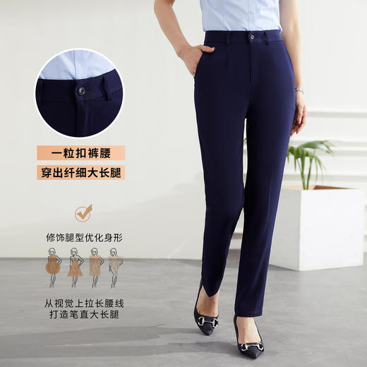 【上衣+裤子】罗蒙春秋款女式套装商务通勤气质大方西服套装女 商品图4