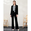 EITIE爱特爱春季新款时尚黑色干练显瘦百搭休闲通勤西装外套A2303103 商品缩略图3