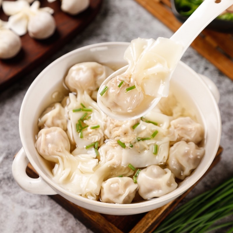 早餐必备 鲜肉小馄饨 皮薄馅大 一口一个