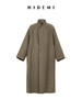 HIDEMI 美利奴羊毛包皮边不对称设计感廓形长款大衣 商品缩略图8