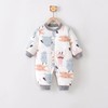 【可爱萌趣 保暖舒适】拜年服婴儿衣服新生儿夹棉连体衣宝宝秋冬季棉服外出服装哈衣爬爬 商品缩略图13