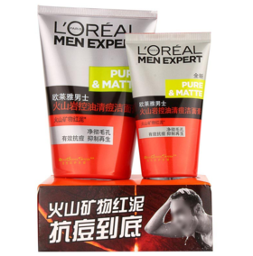 【亚欧超市】欧莱雅男士洁面膏100ml+50ml/套