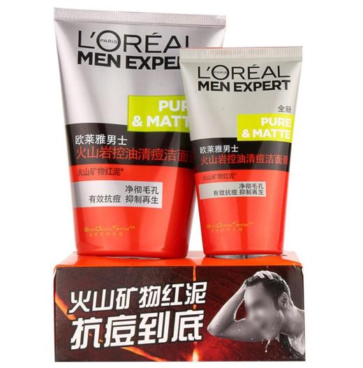 【亚欧超市】欧莱雅男士洁面膏100ml+50ml/套 商品图0