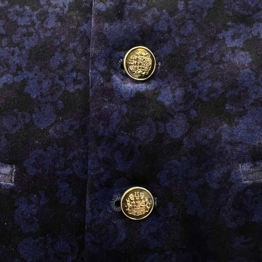 Marco Azzali 黑藏青底群青色印花马甲 D3704100 商品图2