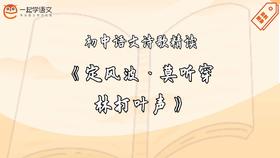 《定风波·莫听穿林打叶声》精读