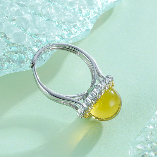 子佩集S925银【瑶瑟】戒指【J1021】镀金蓝珀2212 商品图7