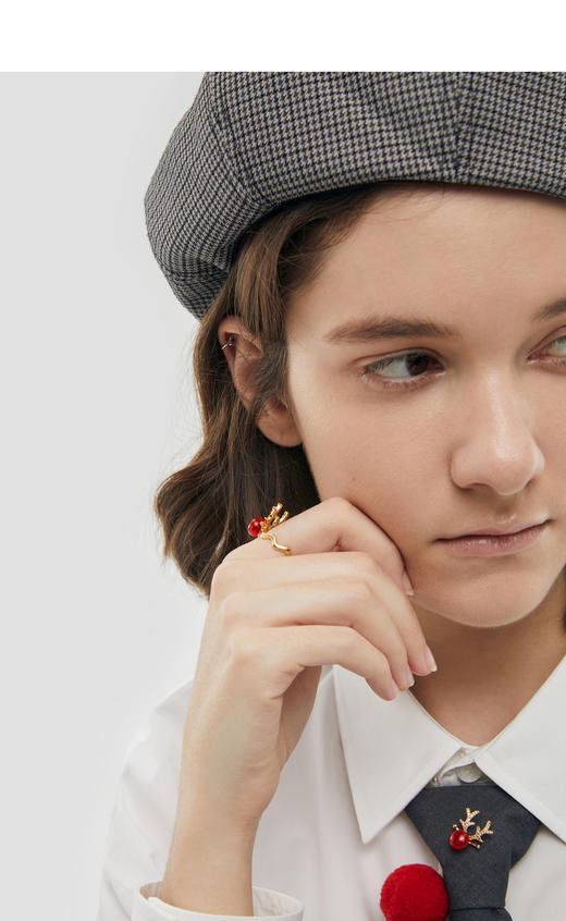 Westory2022年春季新款圣诞鲁道夫戒指可添加香味个性首饰 商品图2