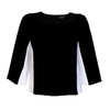 EITIE爱特爱春新款时尚一字领撞色七分袖通勤直筒宽松T恤上衣A2313103 商品缩略图6