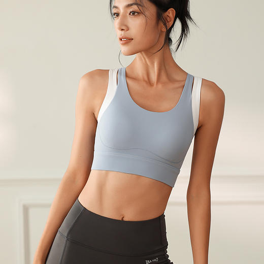 跃牌（呗咪纷纷系列）大码撞色假两件撞色文胸WX608 固定胸垫 商品图0