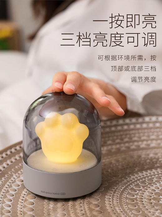 猫爪小夜灯可爱充电音乐台灯 商品图1