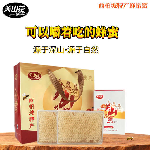 关山花 西柏坡特产蜂巢蜜 500克x2盒/袋 休闲零食 商品图0