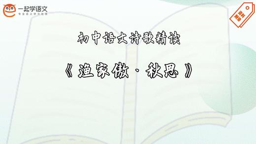 《渔家傲·秋思》精读 商品图0