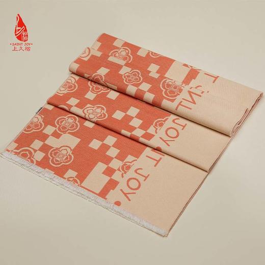 SAINTJOY/上久楷 丝羊绒长巾 围巾  柿事如意 CJS22033-2 商品图8