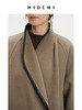 HIDEMI 美利奴羊毛包皮边不对称设计感廓形长款大衣 商品缩略图7