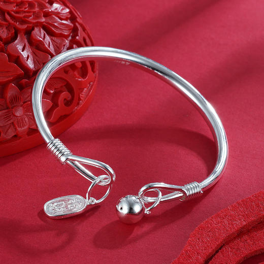 子佩集S999银【纳福铃】手镯【ZAB1024Y】2212 商品图1
