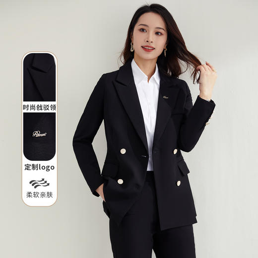 【上衣+裤子】罗蒙春秋款女式套装气质百搭通勤时尚西服套装两件套女 商品图2