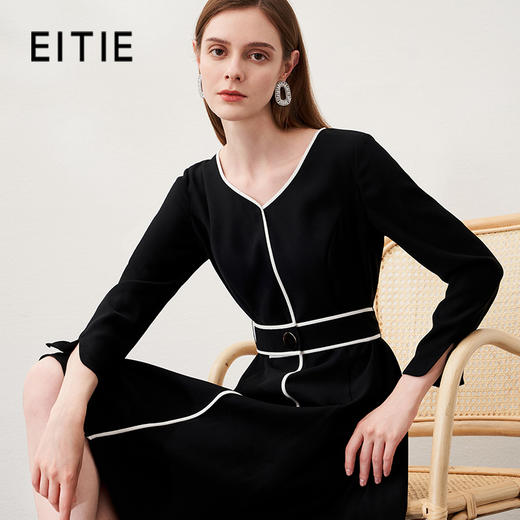 EITIE爱特爱春季新款大气显瘦通勤连衣裙A2307109 商品图0