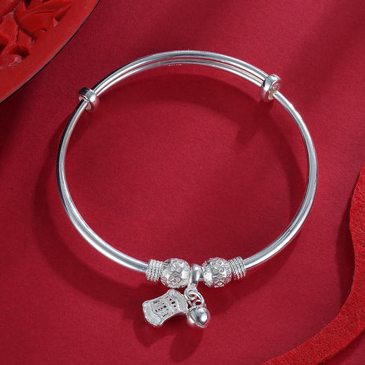 子佩集S999银【财运亨通】手镯【YHSZ099】推拉算盘2212 商品图1