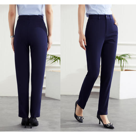【经典百搭】罗蒙春秋款女式西裤商务通勤简约干练上班九分裤子女 商品图2