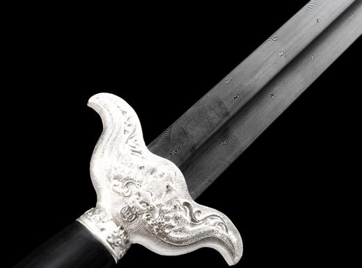 纯银鸿福太极剑 天星纹 大叶紫檀木鞘 未开刃 商品图2