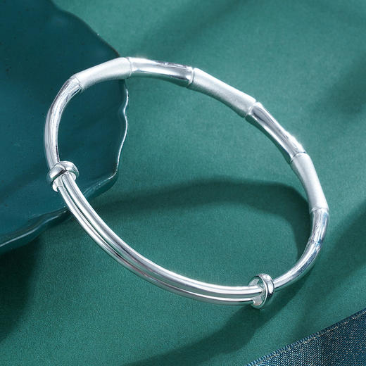 子佩集S999银【竹韵清风】手镯【ZAT148Y】推拉2212 商品图5